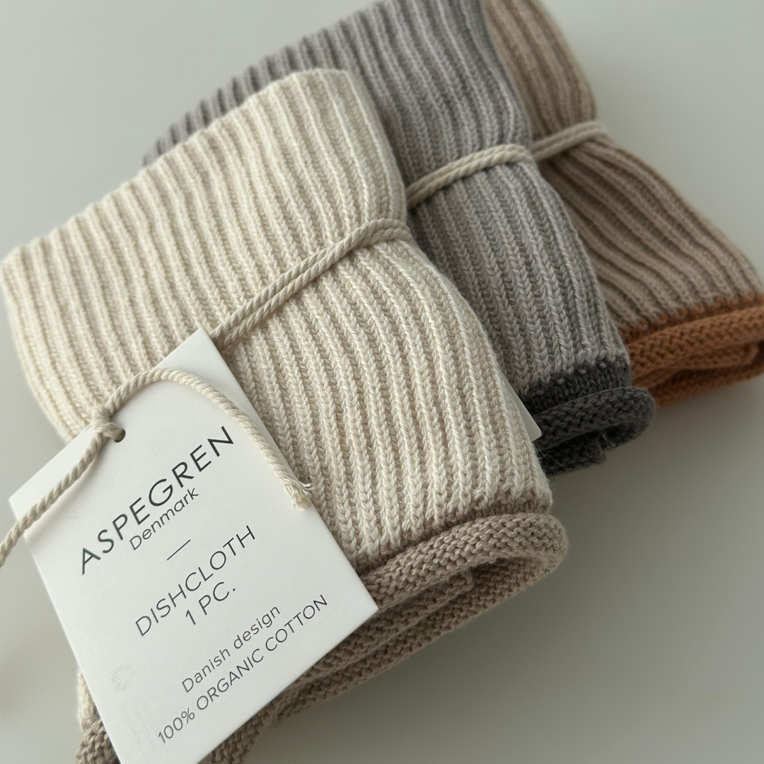 Geschirrtuch - Bio-Baumwolle - Gestrickt - Welle - Birke - reflect design