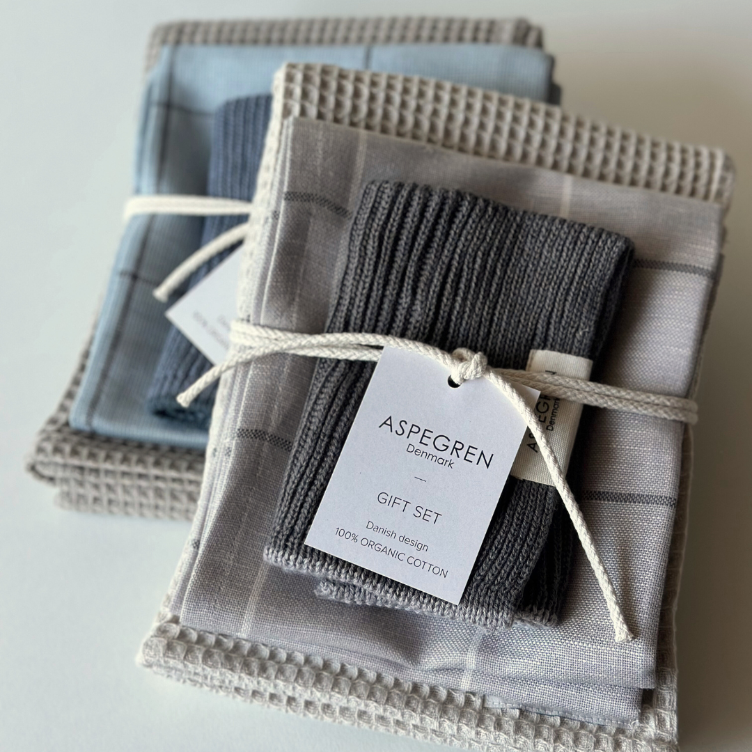 Geschenkset - 100% Bio-Baumwolle - 3er-Set - Austernfarbe - reflect design