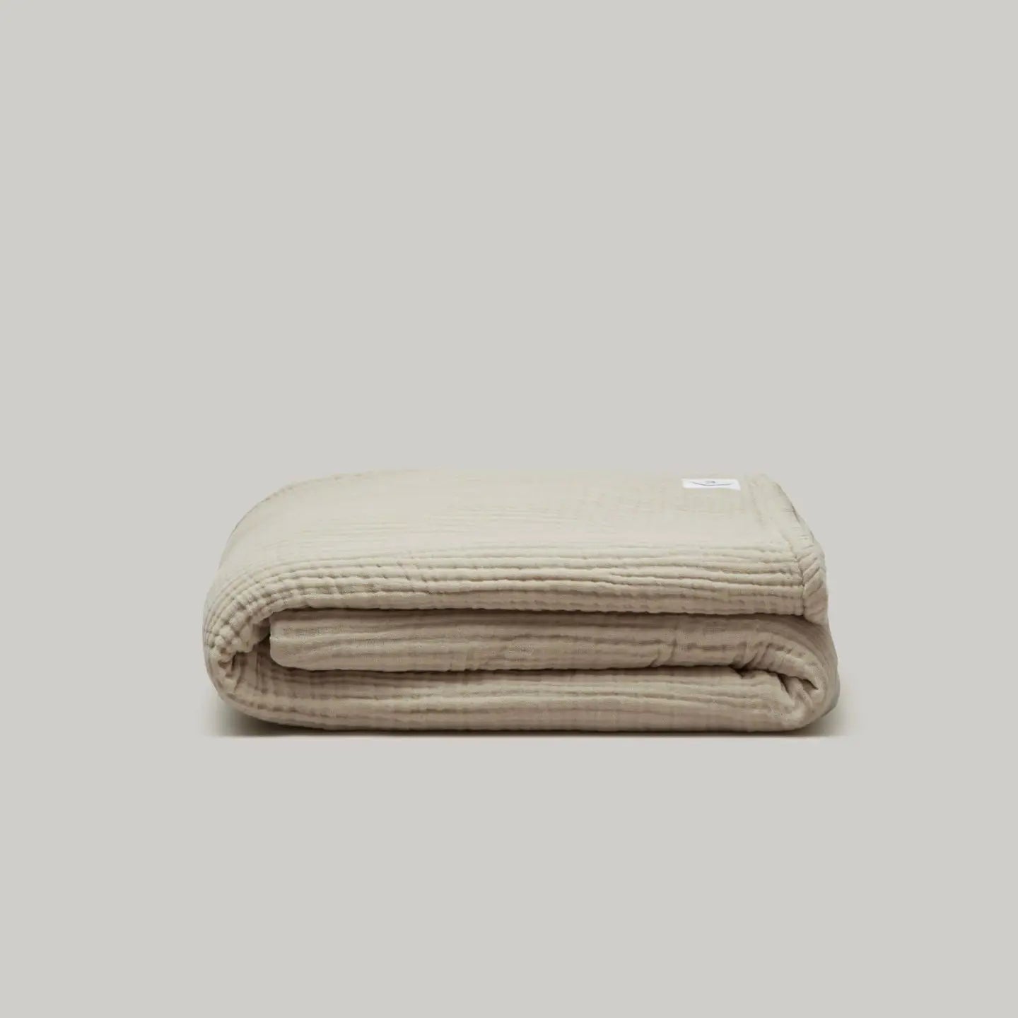 Tagesdecke aus Baumwollgaze - Beige - reflect design